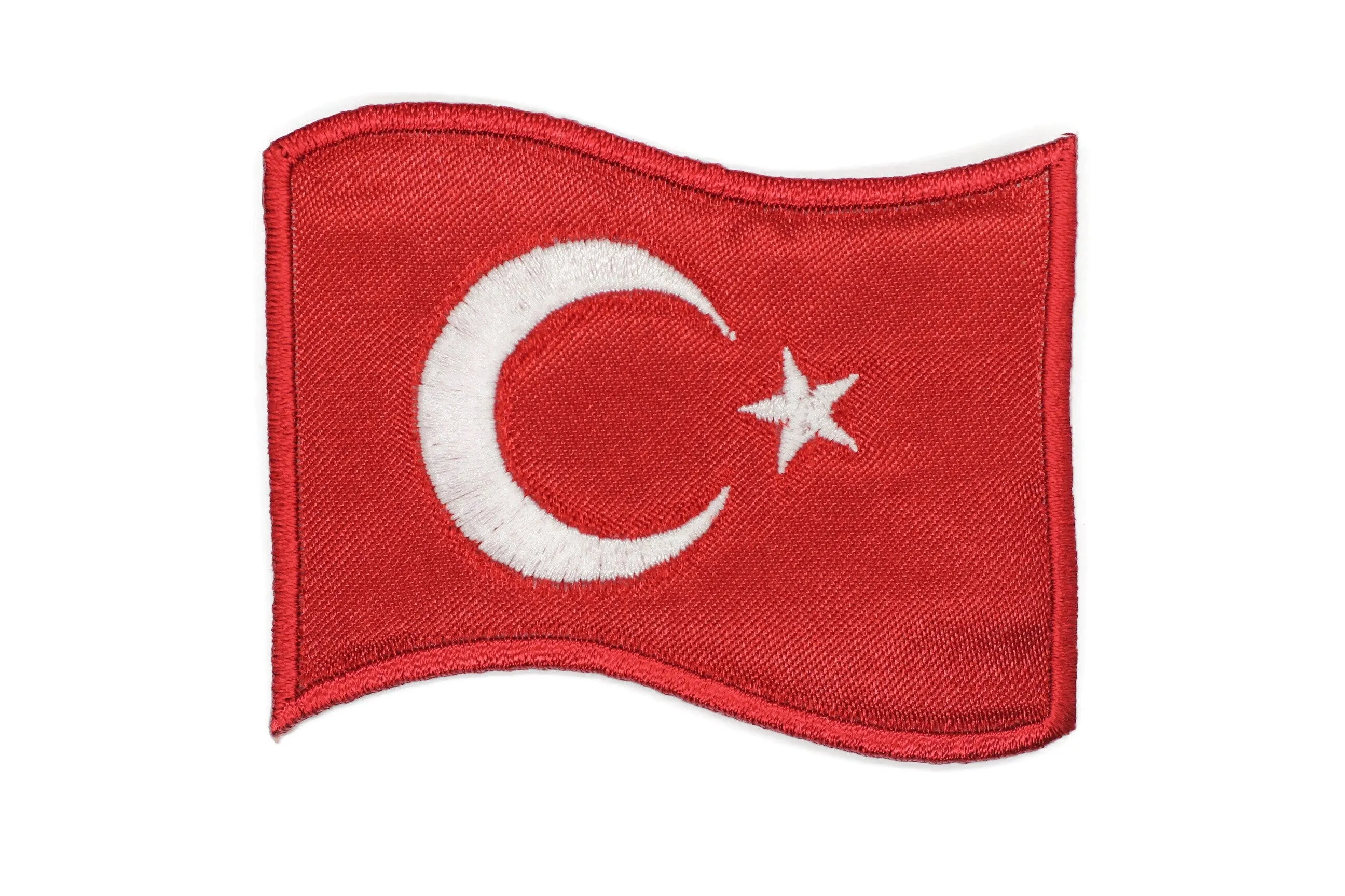 10 Pc Turkish Flag Patch 2.7x2.1 Inc Iron On Patch, Custom Patch, High Quality Sew On Badge for Denim, Sew On Patch, Applique