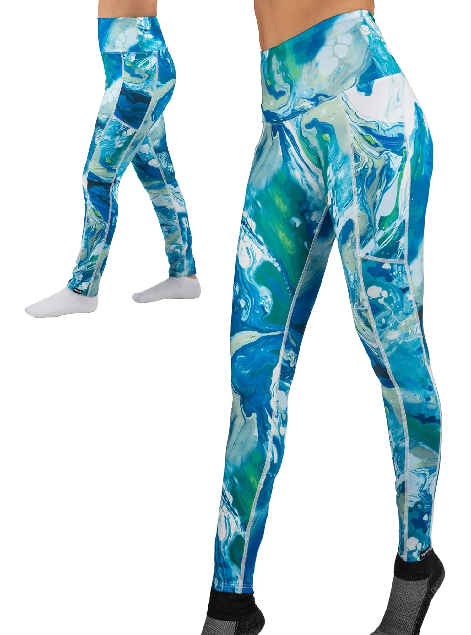 2 Pack Mommy & Me Bundle Eco Marble Blue Legging