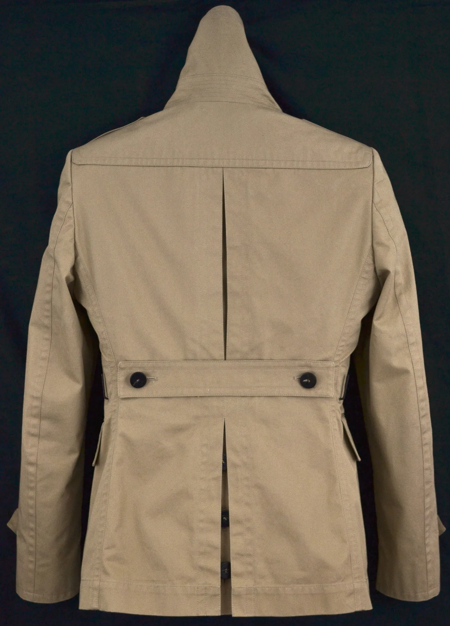 2011 Cotton Twill Military Peacoat with Metal Details