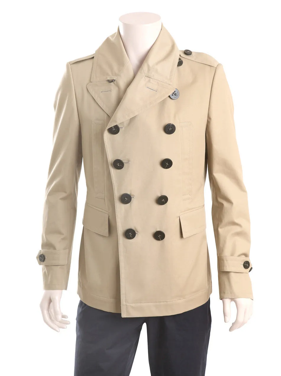 2011 Cotton Twill Military Peacoat with Metal Details