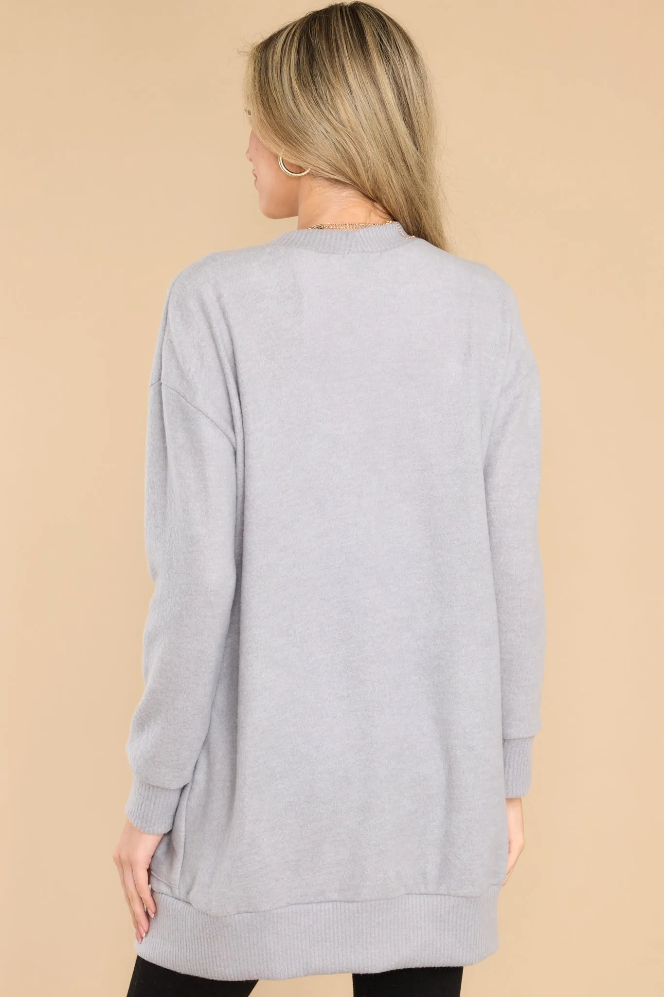 A Second Thought Heather Grey Cardigan