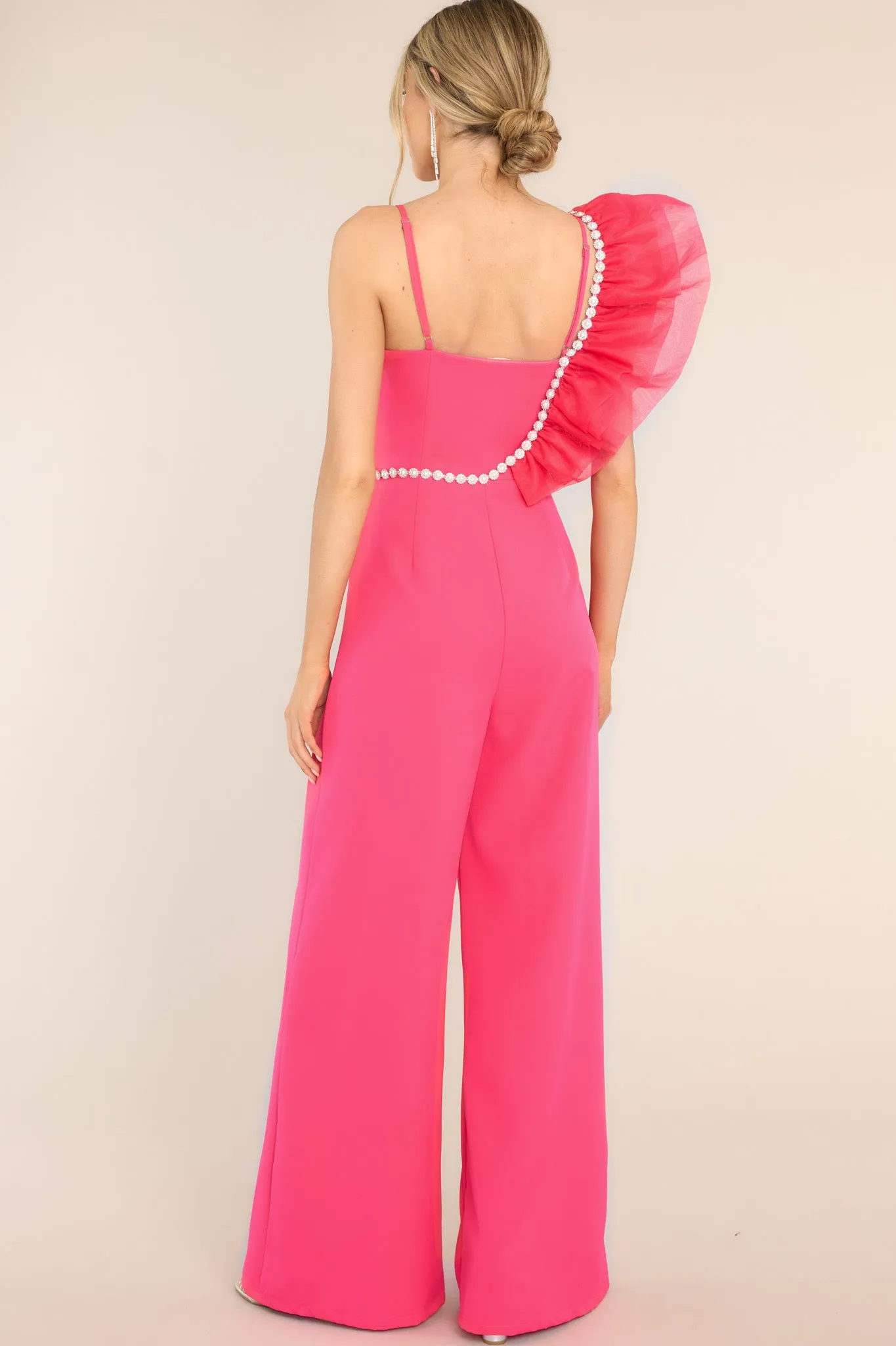 At Ease With You Hot Pink Jumpsuit