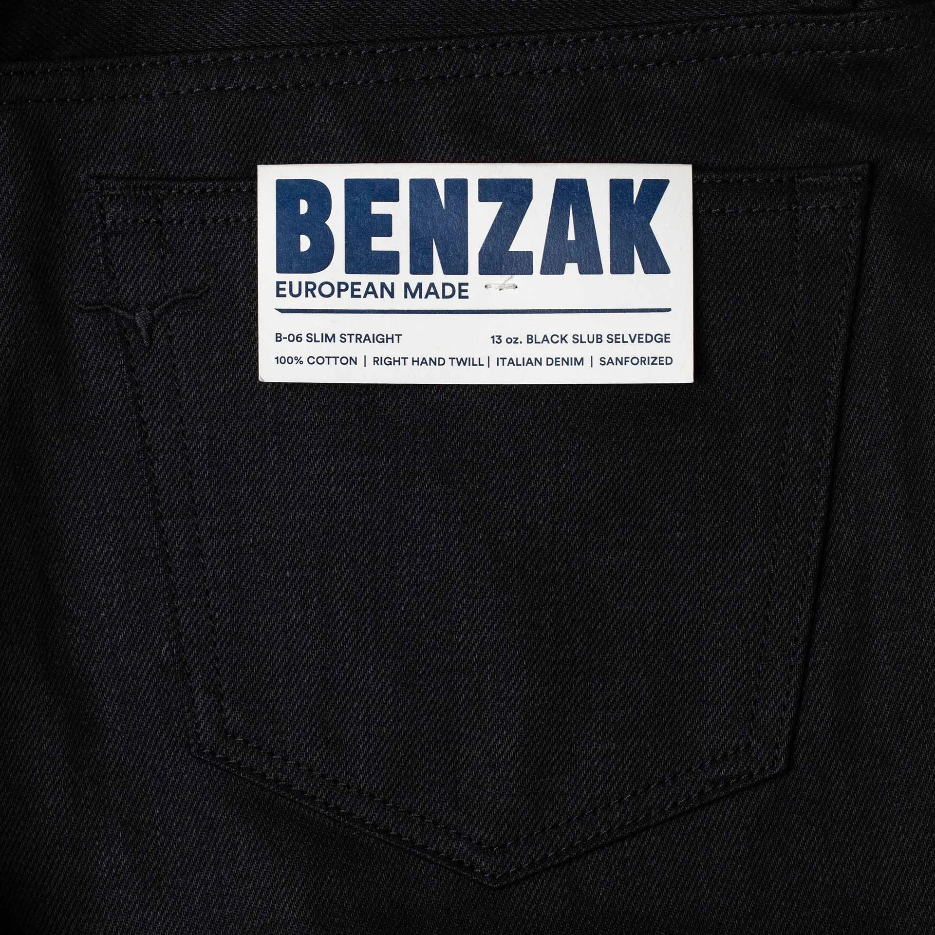 B-06 SLIM STRAIGHT 13 oz. black slub selvedge [AW24]