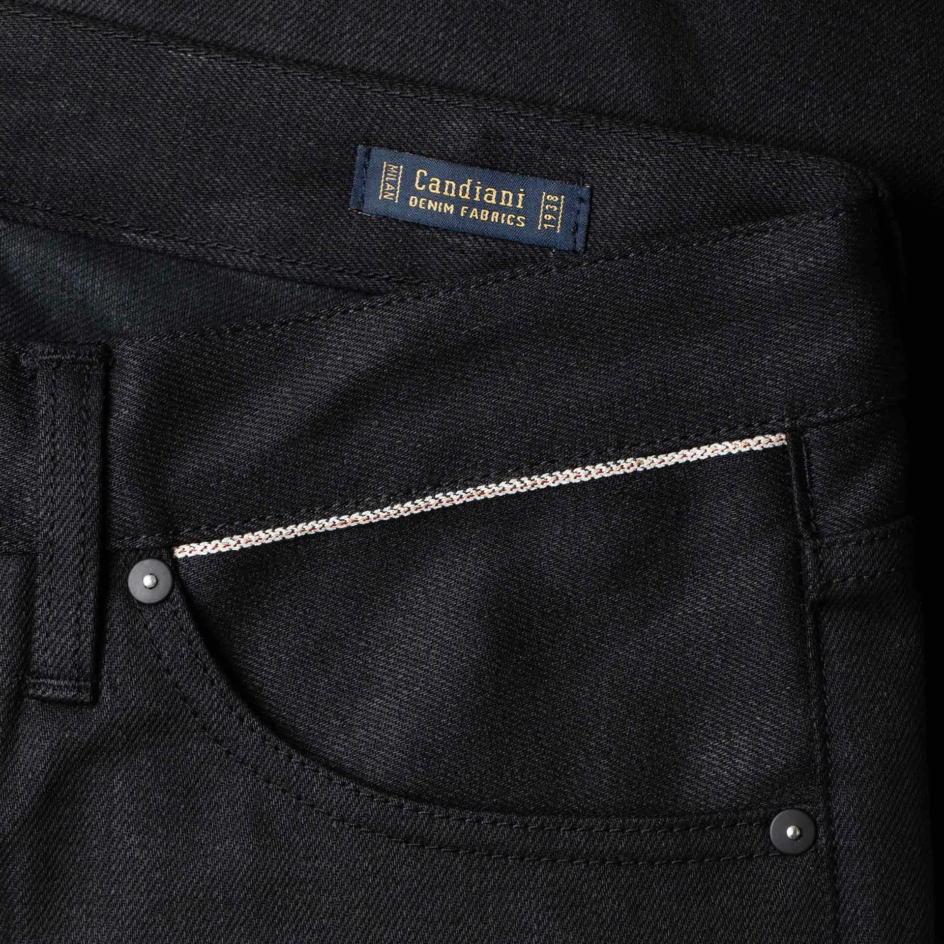 B-06 SLIM STRAIGHT 13 oz. black slub selvedge [AW24]