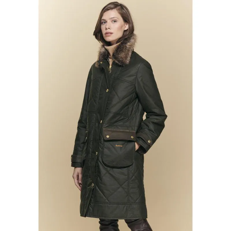 Barbour Golspie Ladies Quilted Wax Jacket - Archive Olive/ Classic