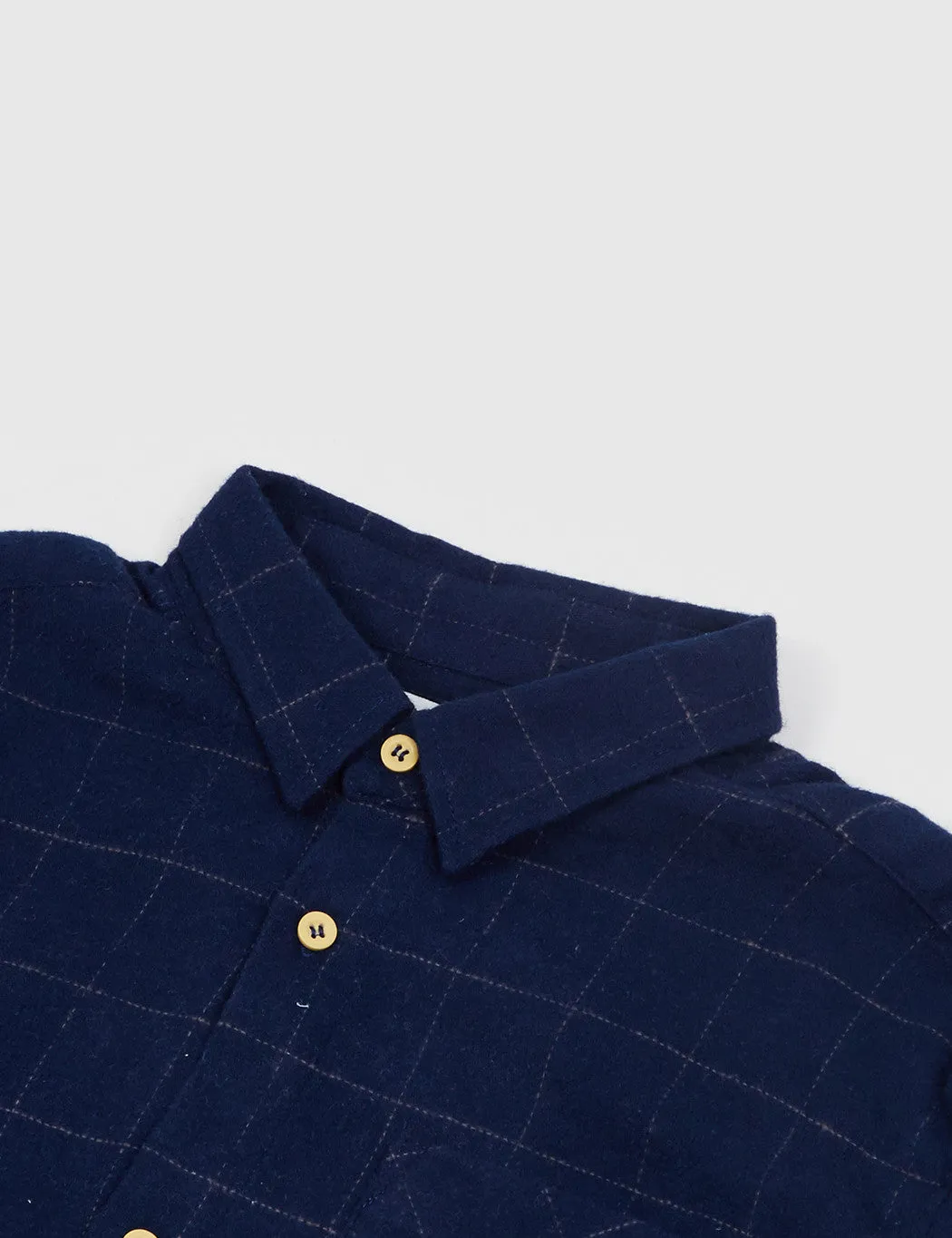 Bellfield Sakai Checked Shirt - Navy