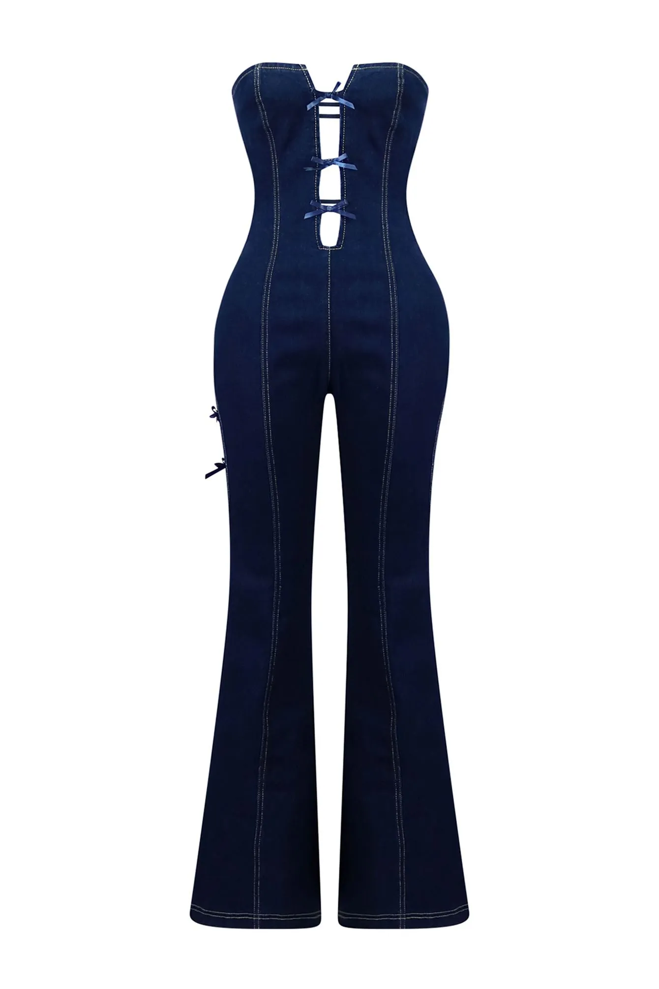 Bobbie Cut Out Tube Flare Jumpsuit