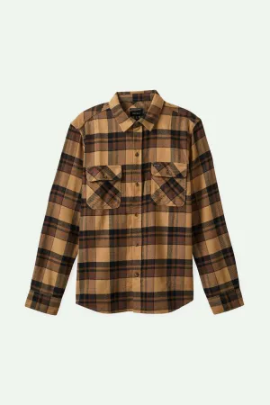 Bowery L/S Flannel - Tigerʼs Eye/Pinecone Brown/Washed Black