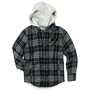 Boys Shirt | Glen Hooded Shirt - Black Plaid | Appaman