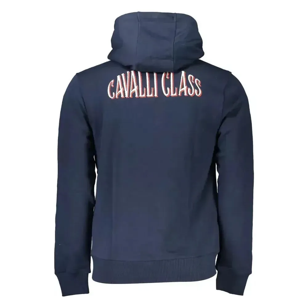 Cavalli Class Blue Cotton Men Sweater