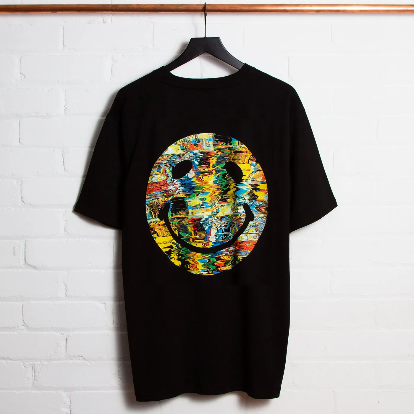 Colour Blast Back Print- Tshirt - Black