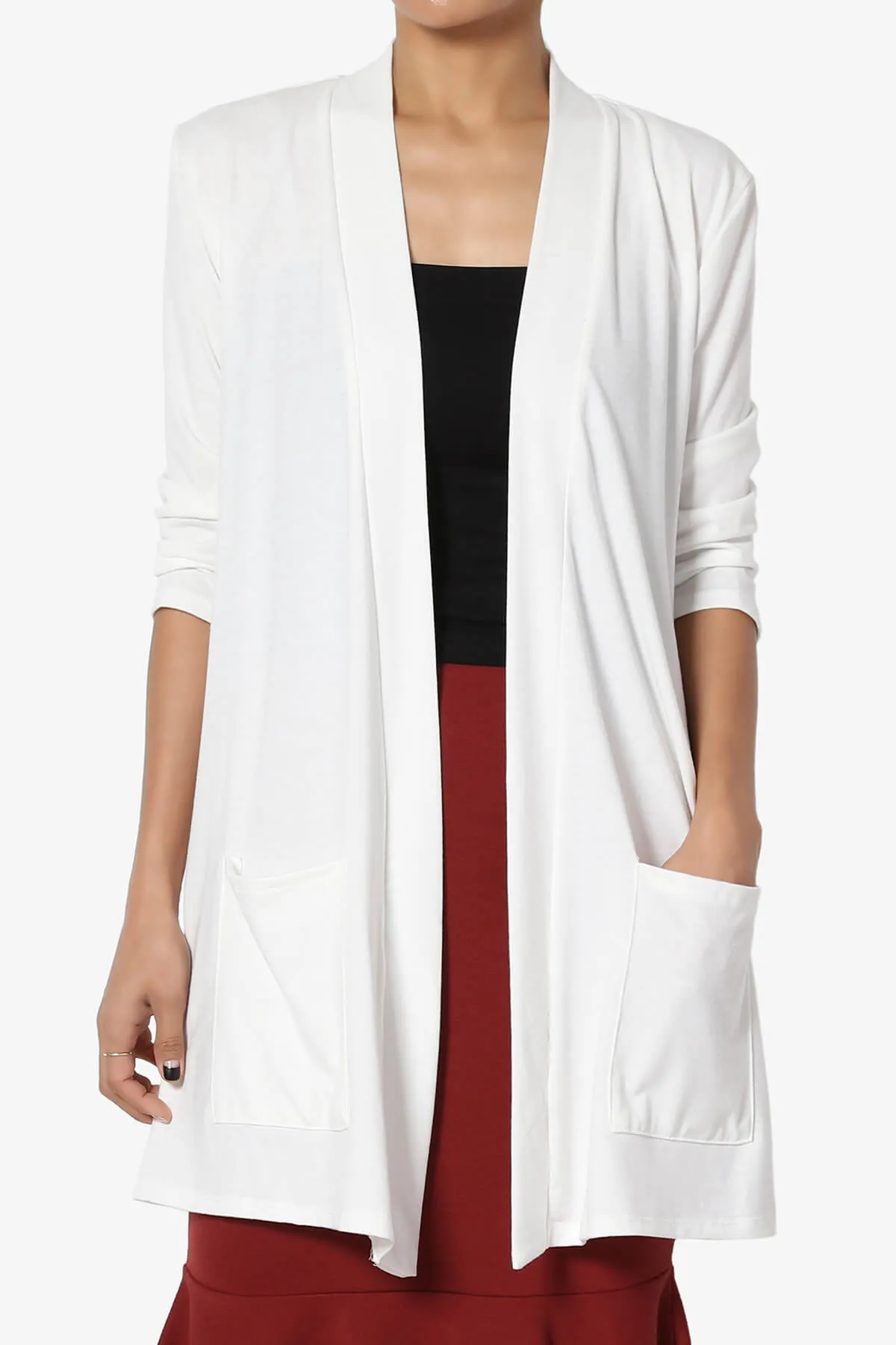 Daday Slouchy Pocket 3/4 Sleeve Cardigan