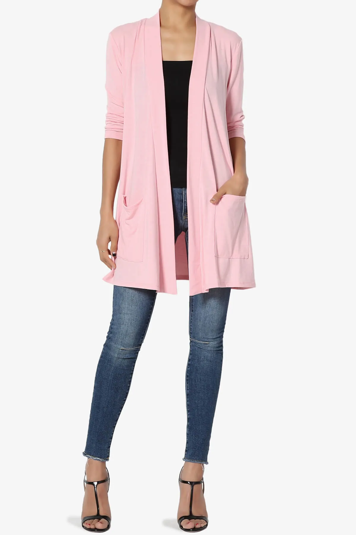 Daday Slouchy Pocket 3/4 Sleeve Cardigan