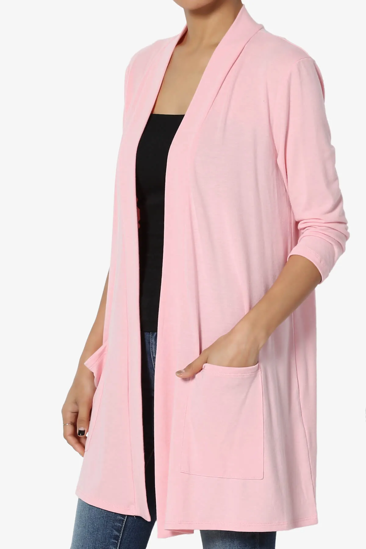 Daday Slouchy Pocket 3/4 Sleeve Cardigan