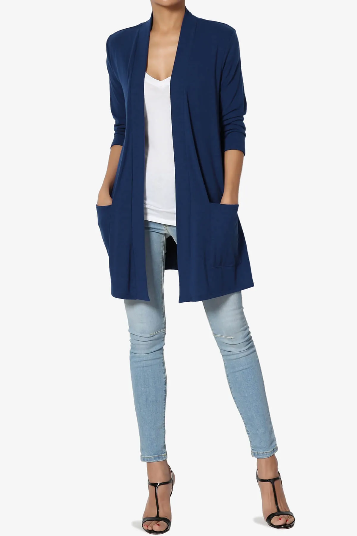 Daday Slouchy Pocket 3/4 Sleeve Cardigan