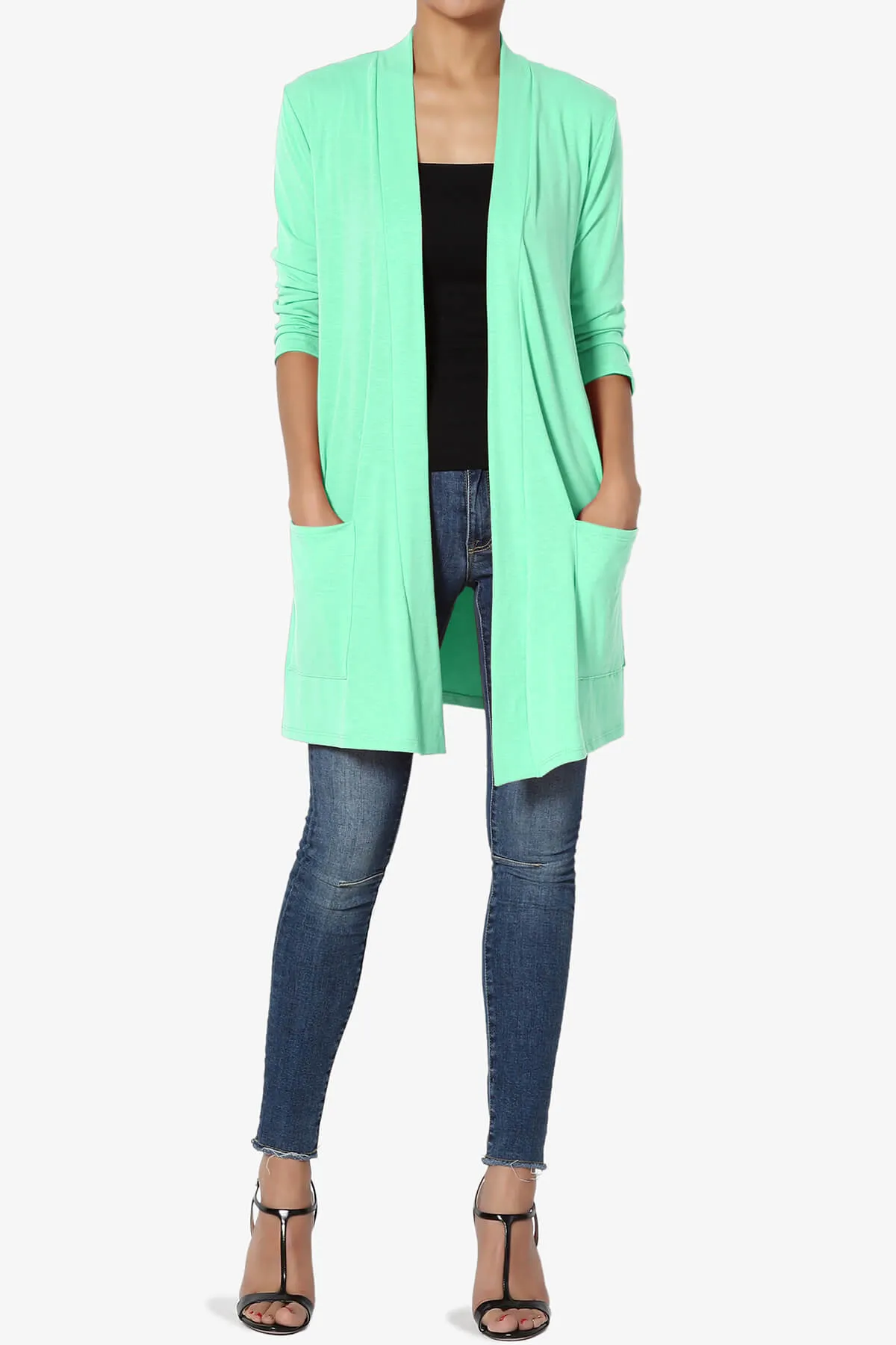 Daday Slouchy Pocket 3/4 Sleeve Cardigan