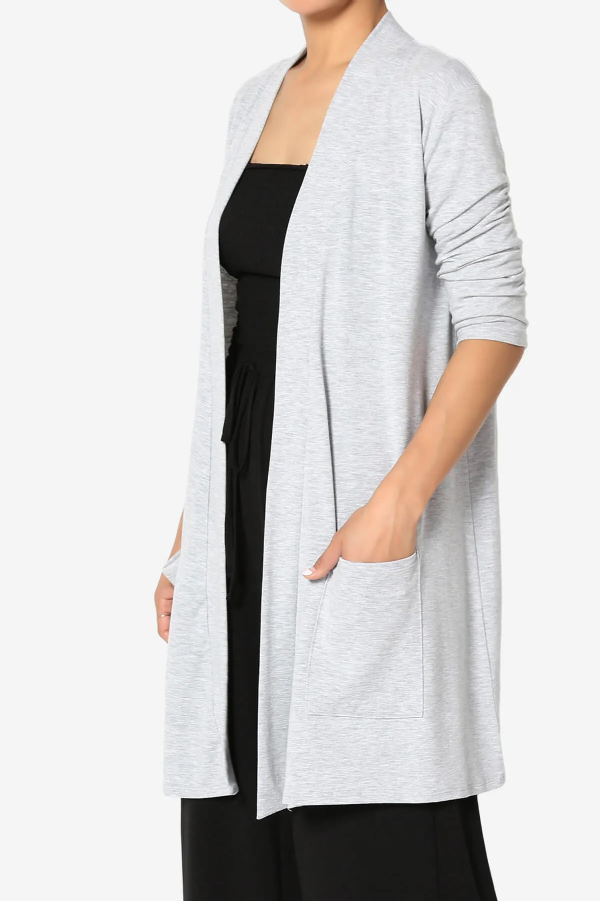 Daday Slouchy Pocket 3/4 Sleeve Cardigan