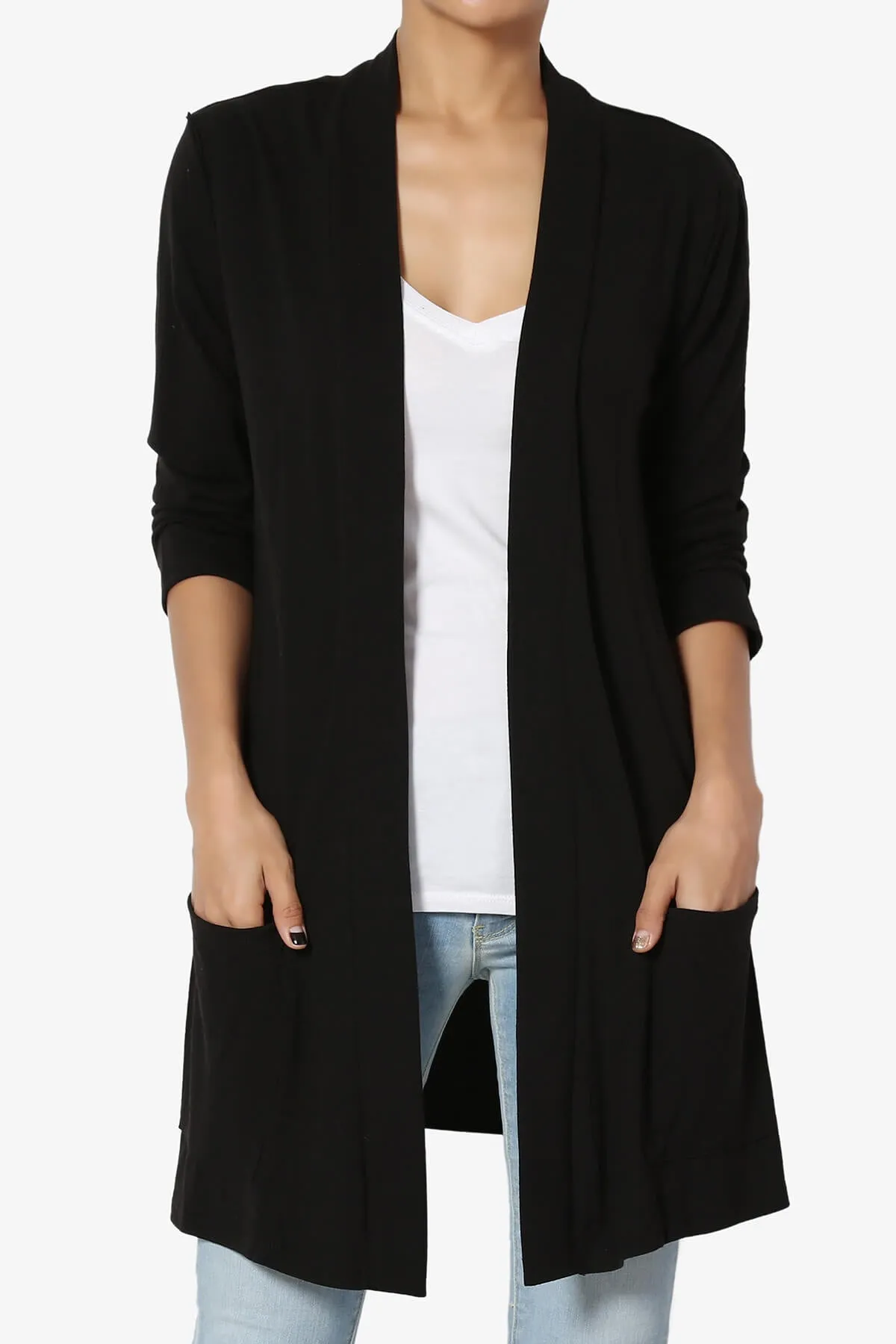 Daday Slouchy Pocket 3/4 Sleeve Cardigan