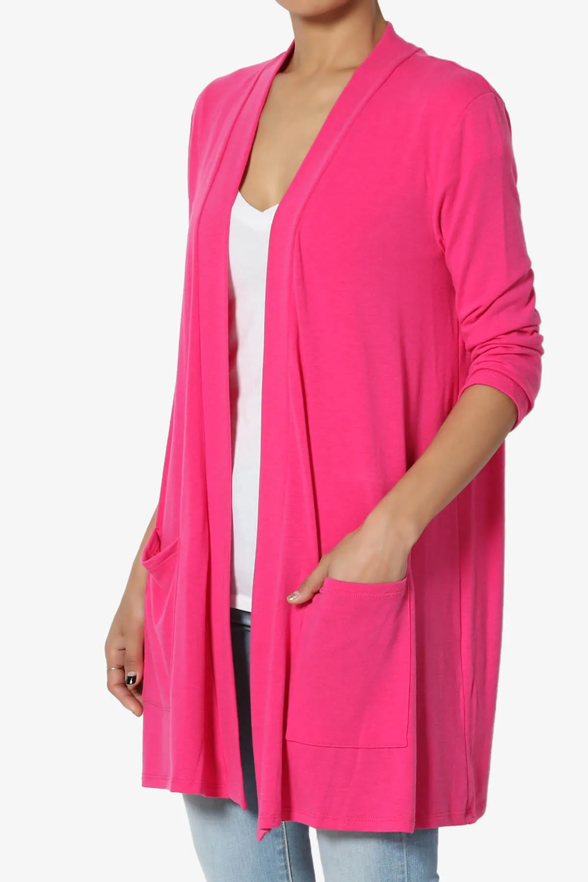 Daday Slouchy Pocket 3/4 Sleeve Cardigan