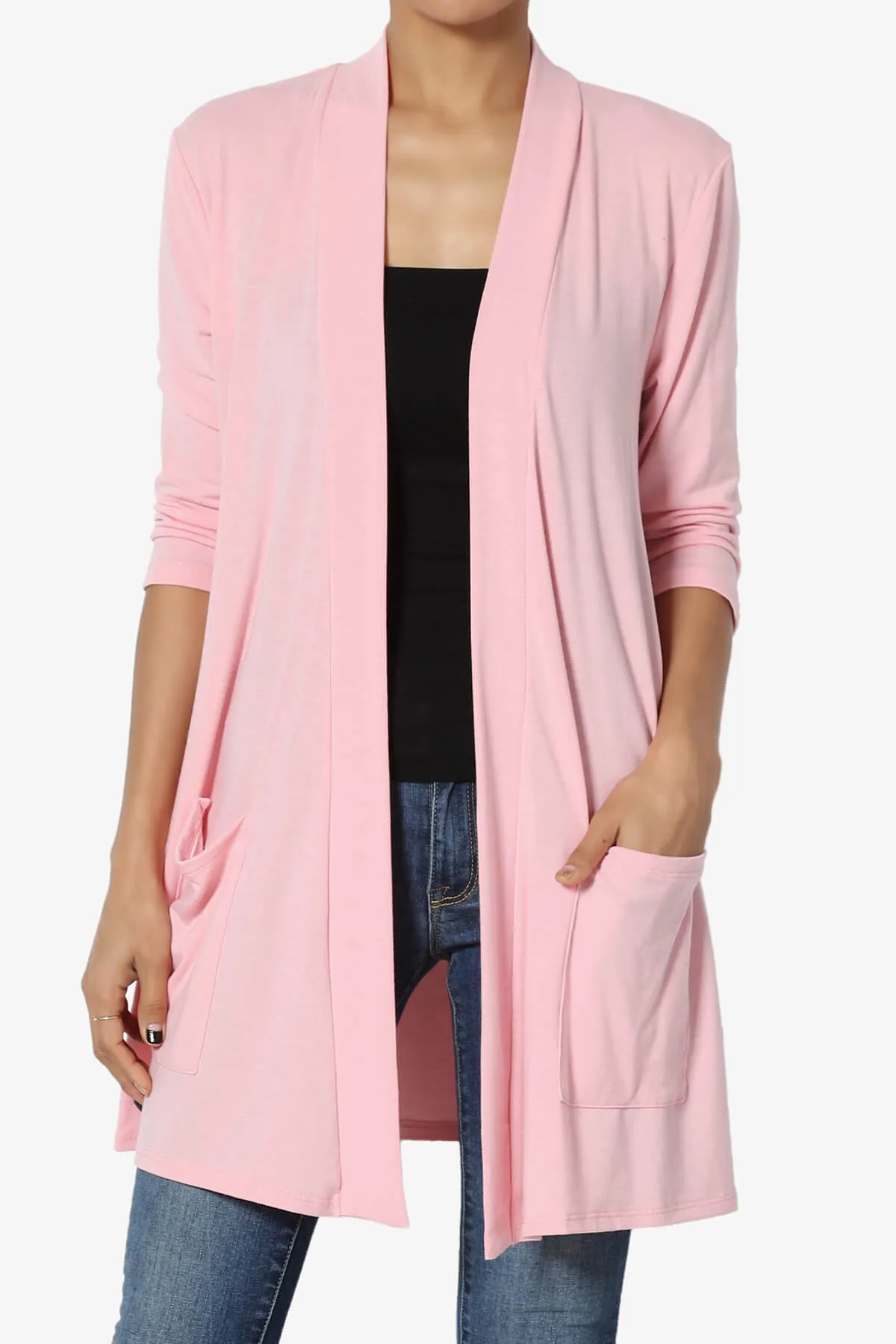 Daday Slouchy Pocket 3/4 Sleeve Cardigan