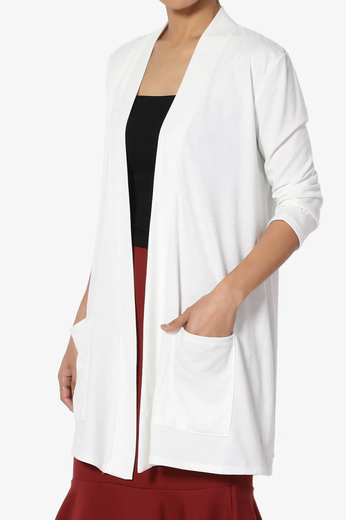 Daday Slouchy Pocket 3/4 Sleeve Cardigan