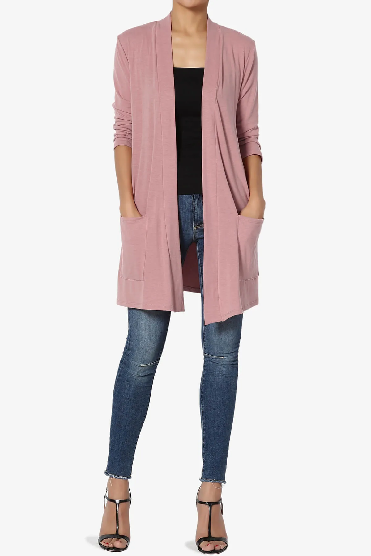 Daday Slouchy Pocket 3/4 Sleeve Cardigan