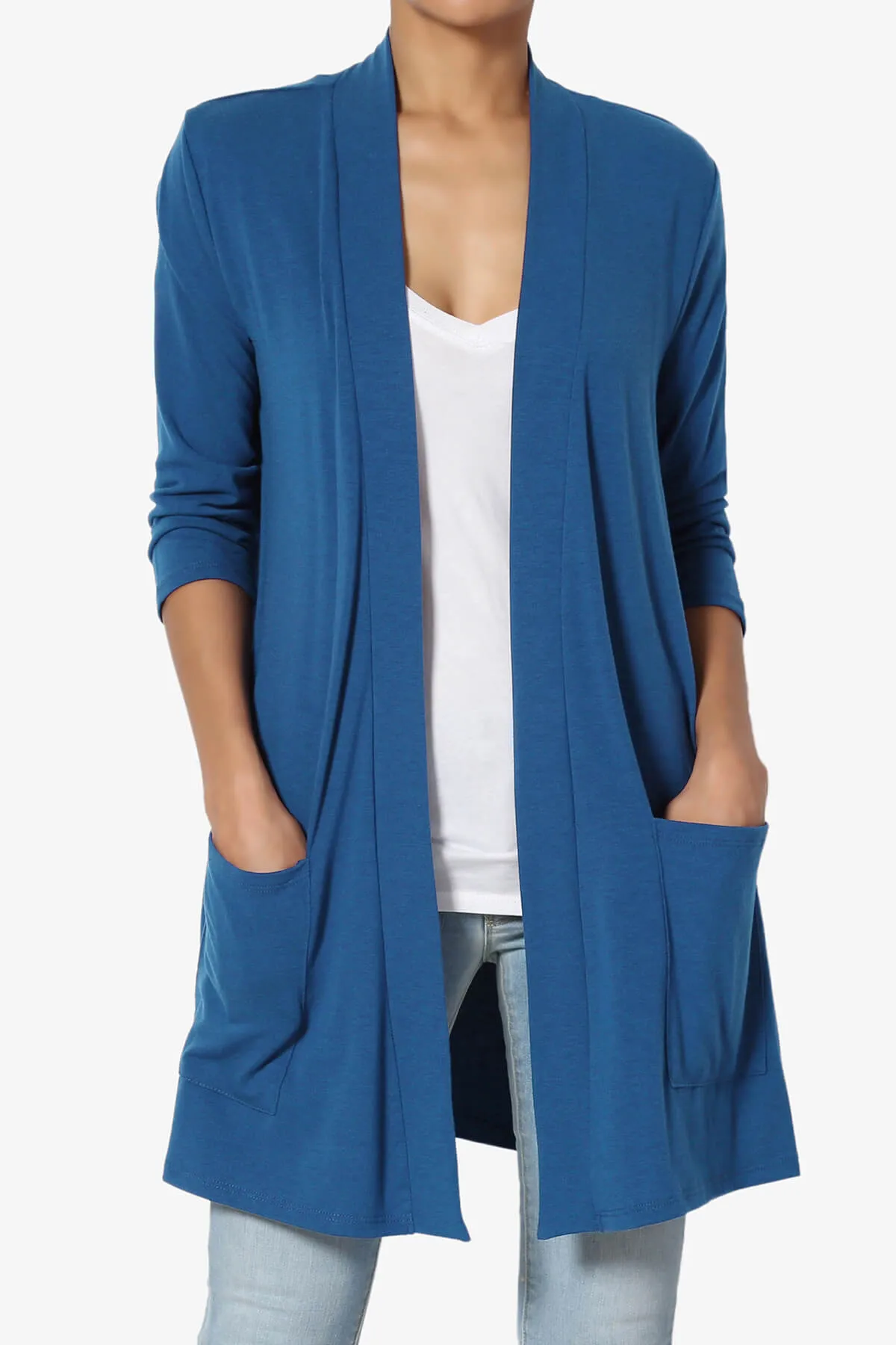 Daday Slouchy Pocket 3/4 Sleeve Cardigan