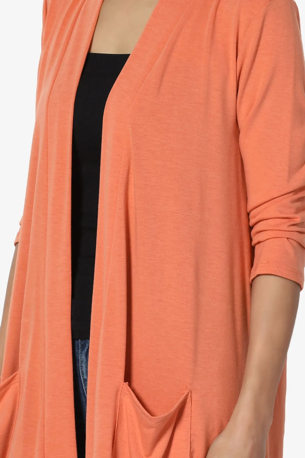 Daday Slouchy Pocket 3/4 Sleeve Cardigan