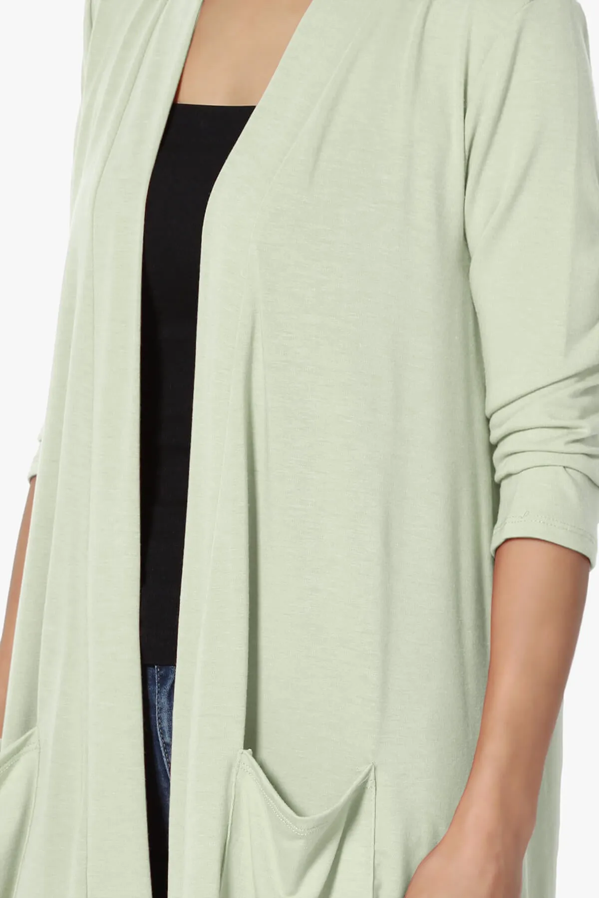 Daday Slouchy Pocket 3/4 Sleeve Cardigan