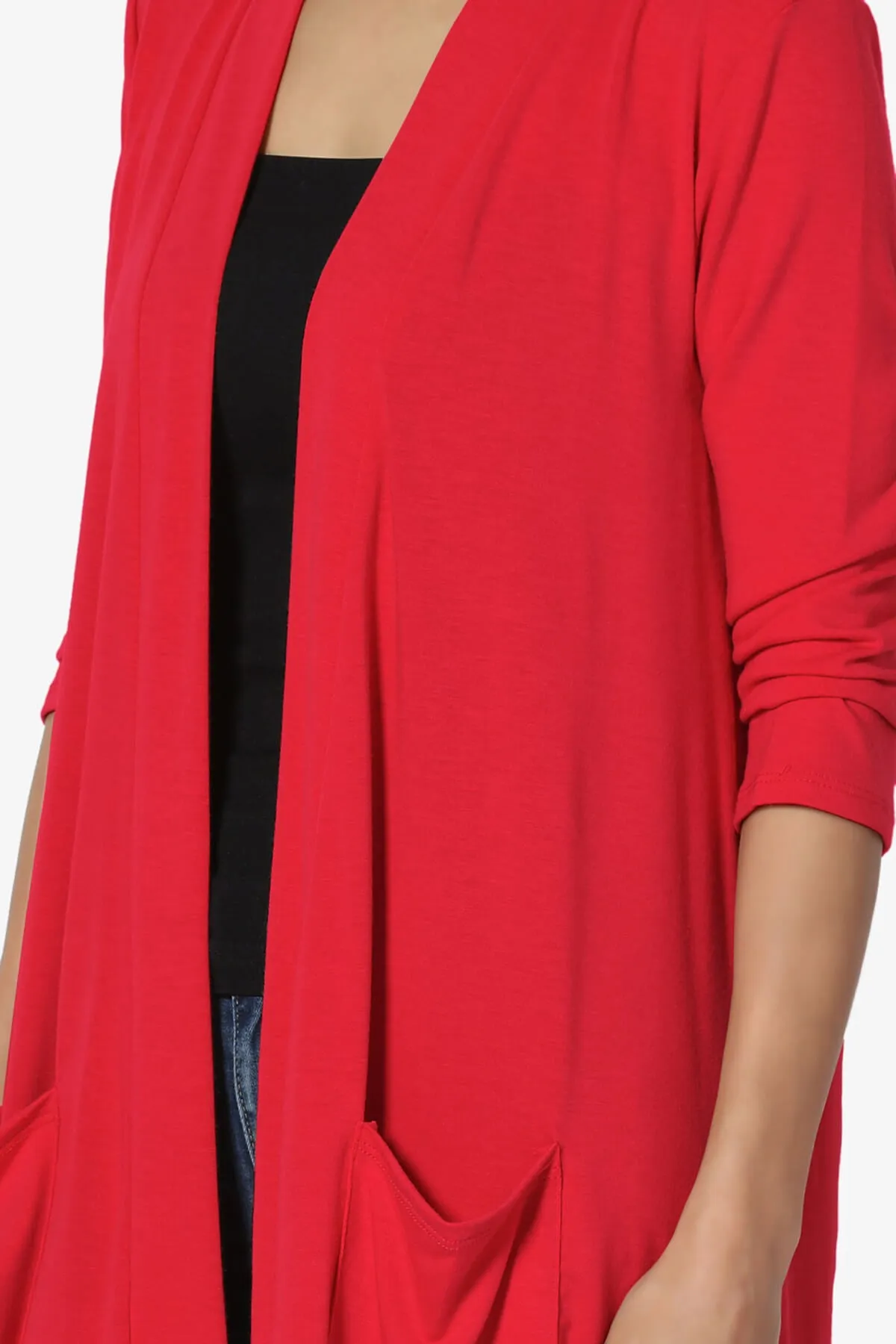 Daday Slouchy Pocket 3/4 Sleeve Cardigan