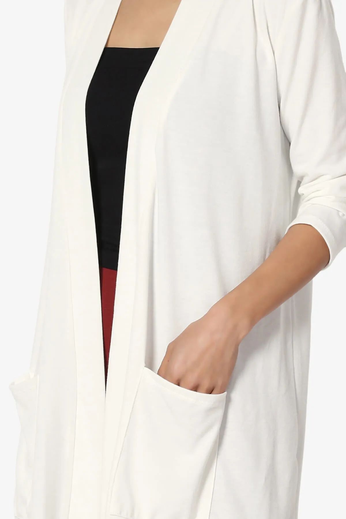 Daday Slouchy Pocket 3/4 Sleeve Cardigan