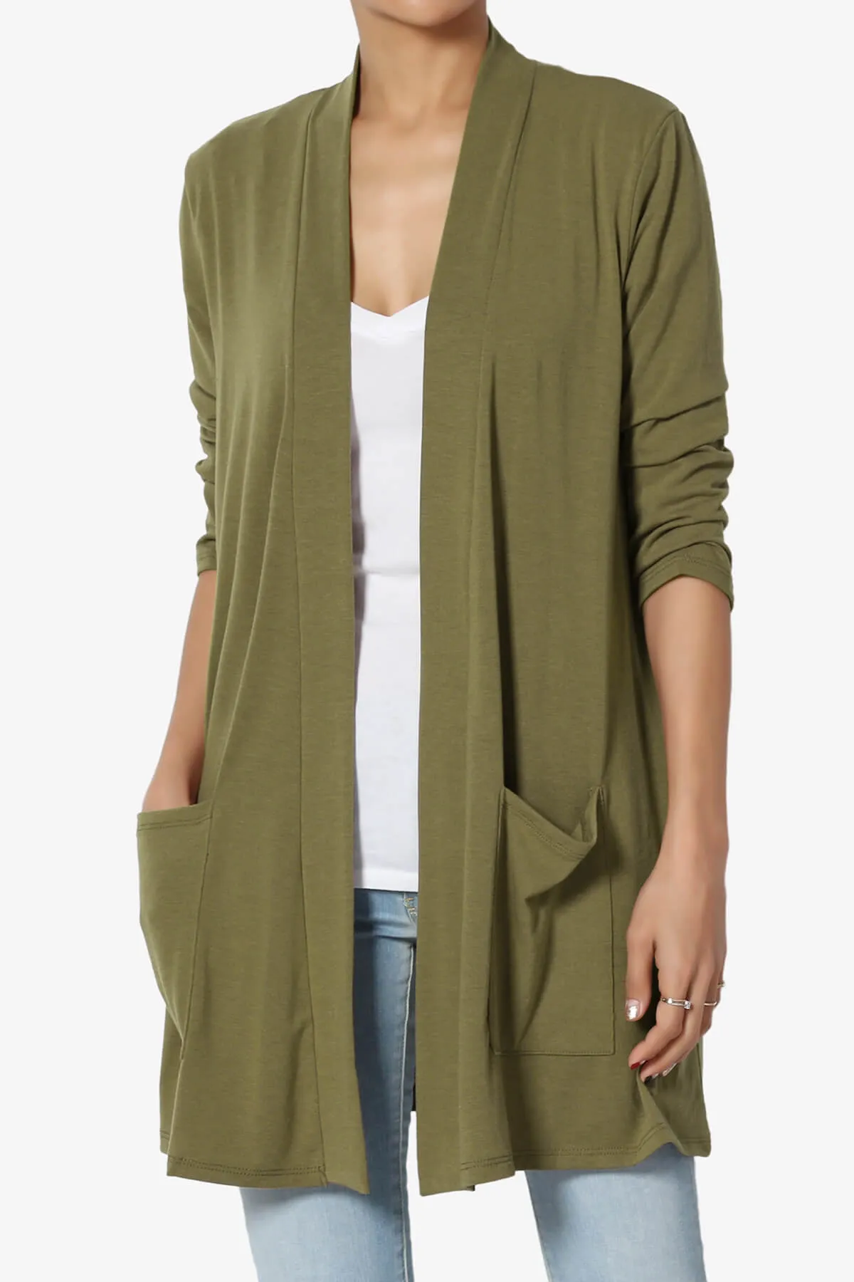 Daday Slouchy Pocket 3/4 Sleeve Cardigan