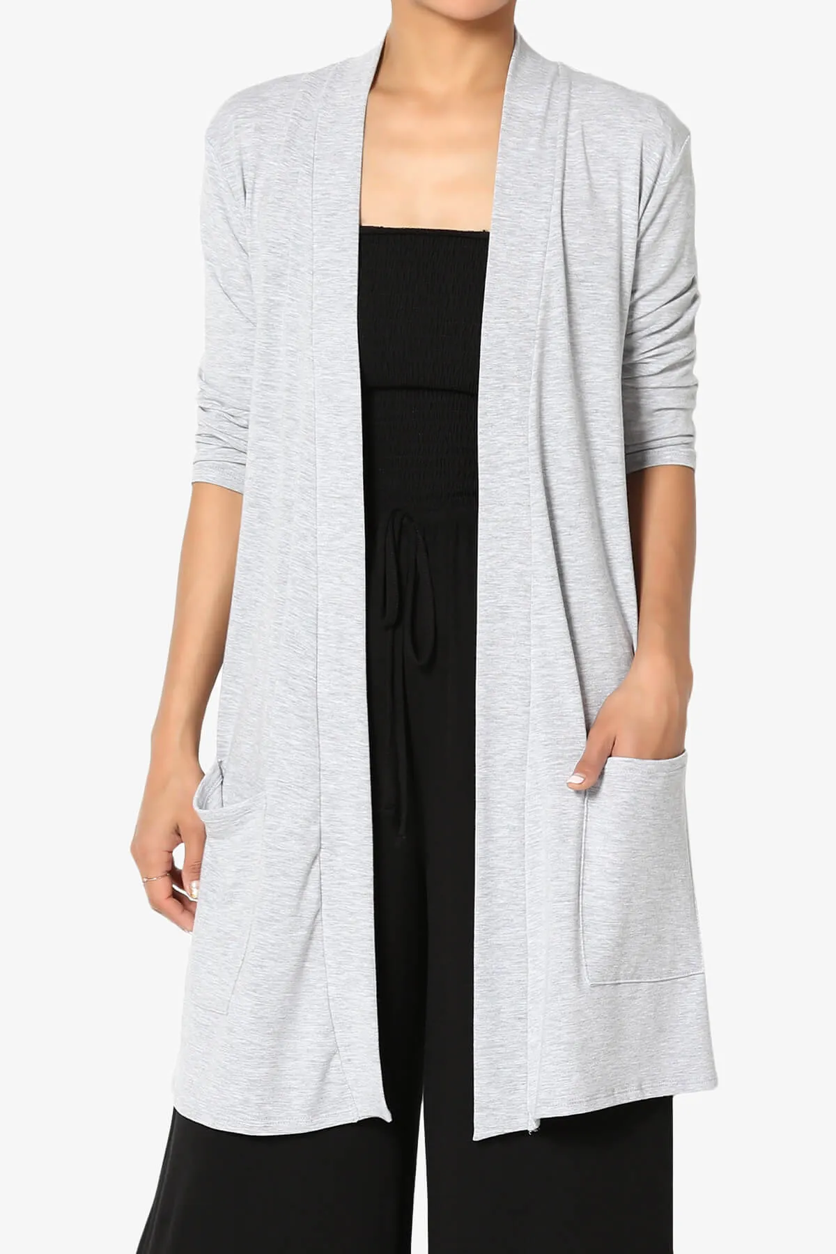 Daday Slouchy Pocket 3/4 Sleeve Cardigan