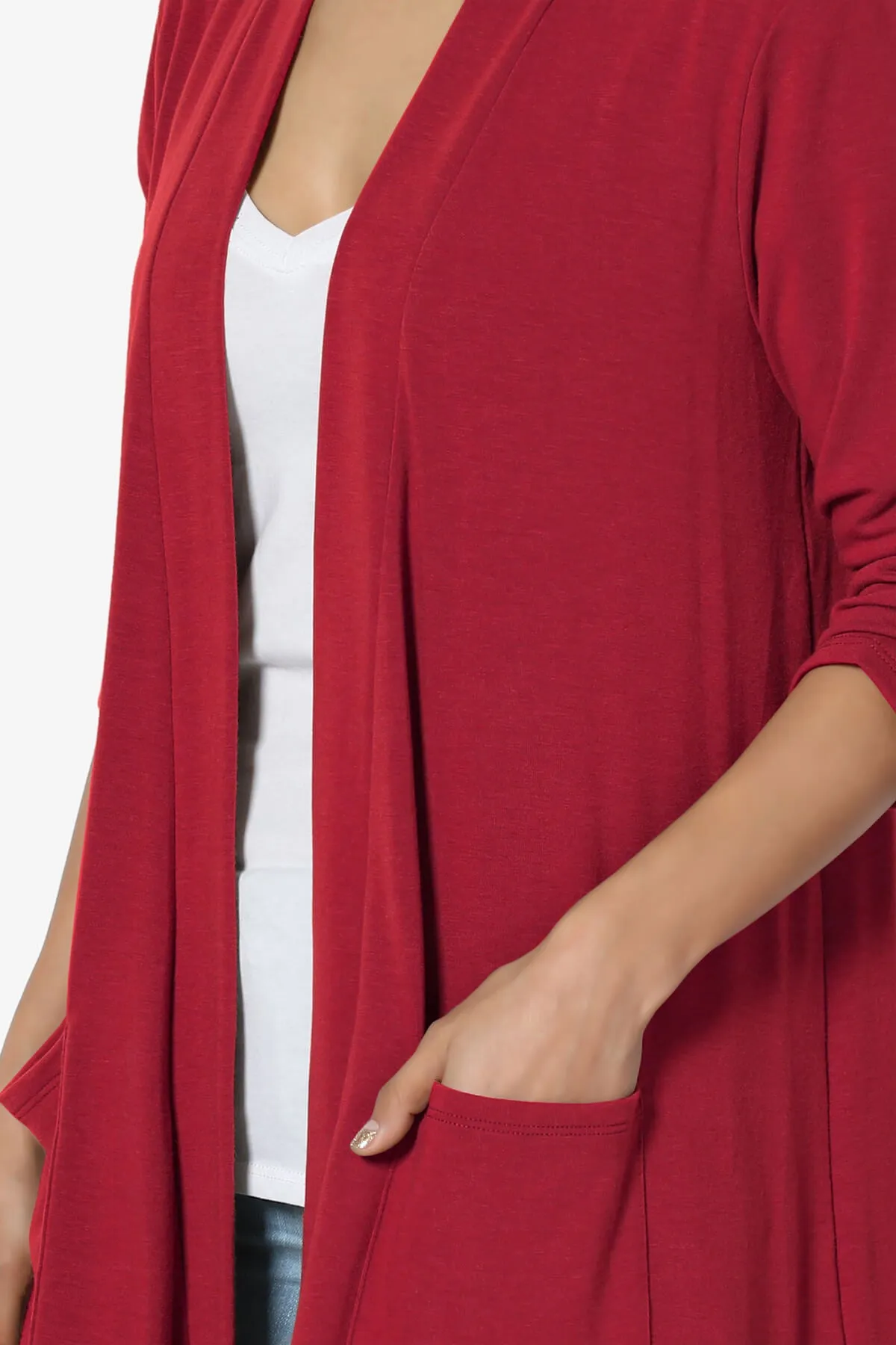 Daday Slouchy Pocket 3/4 Sleeve Cardigan