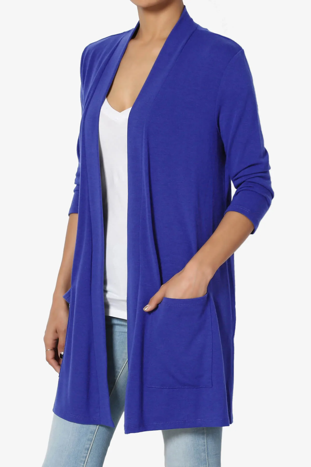 Daday Slouchy Pocket 3/4 Sleeve Cardigan