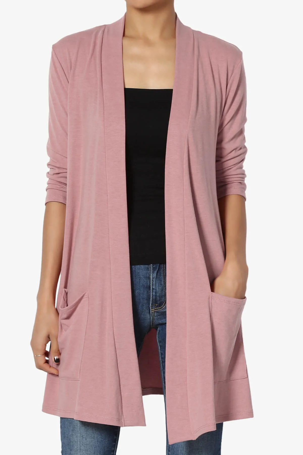 Daday Slouchy Pocket 3/4 Sleeve Cardigan