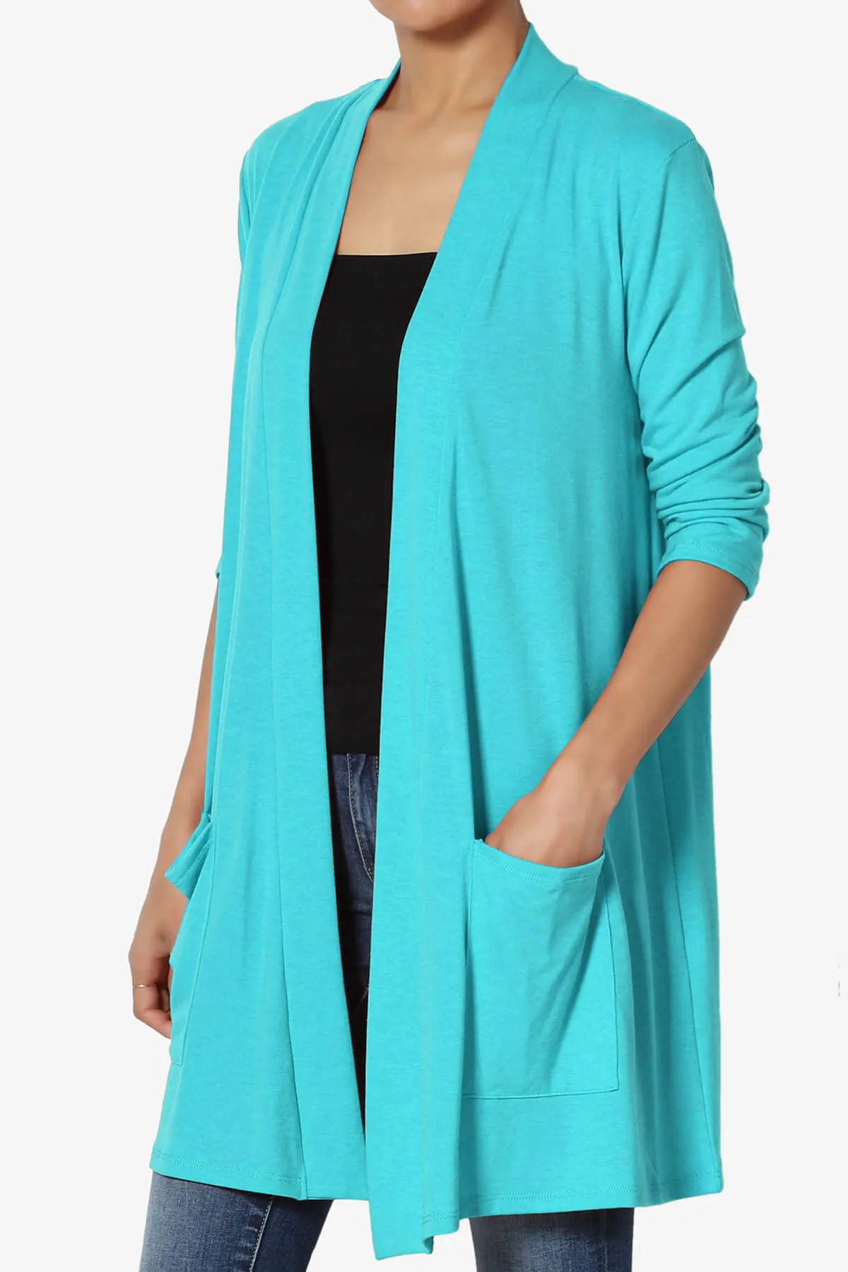 Daday Slouchy Pocket 3/4 Sleeve Cardigan