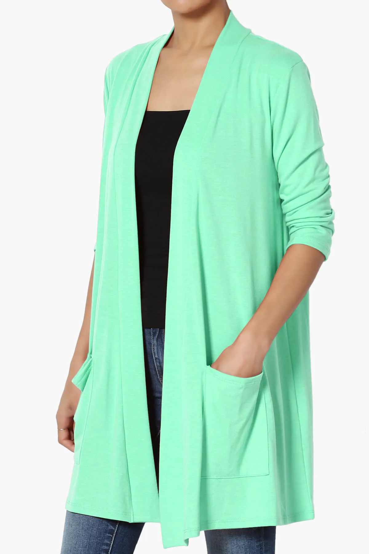 Daday Slouchy Pocket 3/4 Sleeve Cardigan