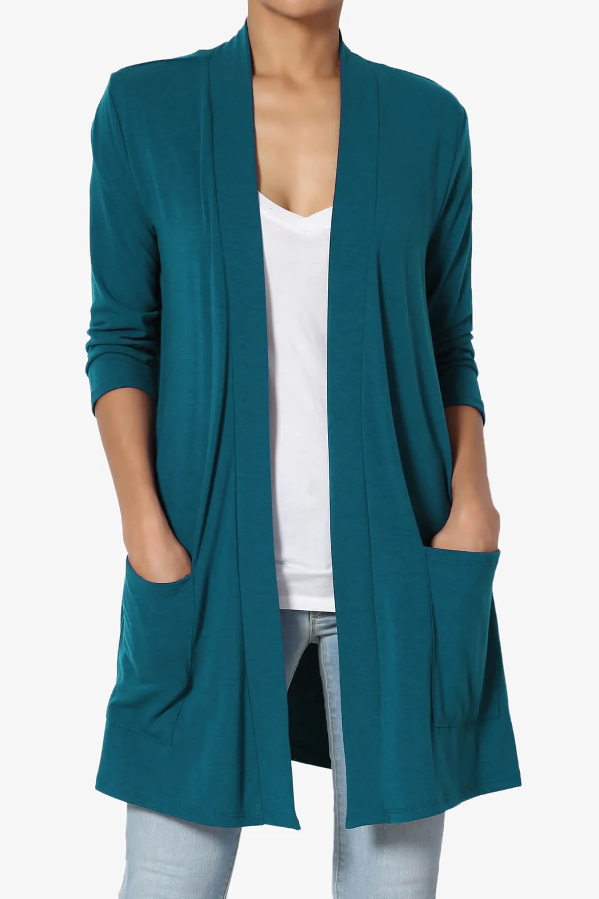 Daday Slouchy Pocket 3/4 Sleeve Cardigan