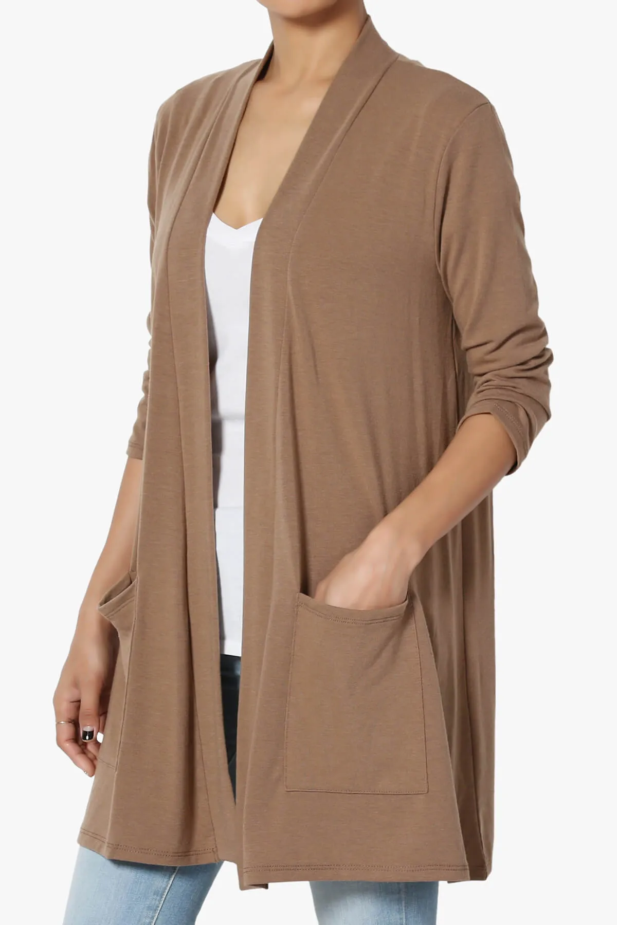 Daday Slouchy Pocket 3/4 Sleeve Cardigan