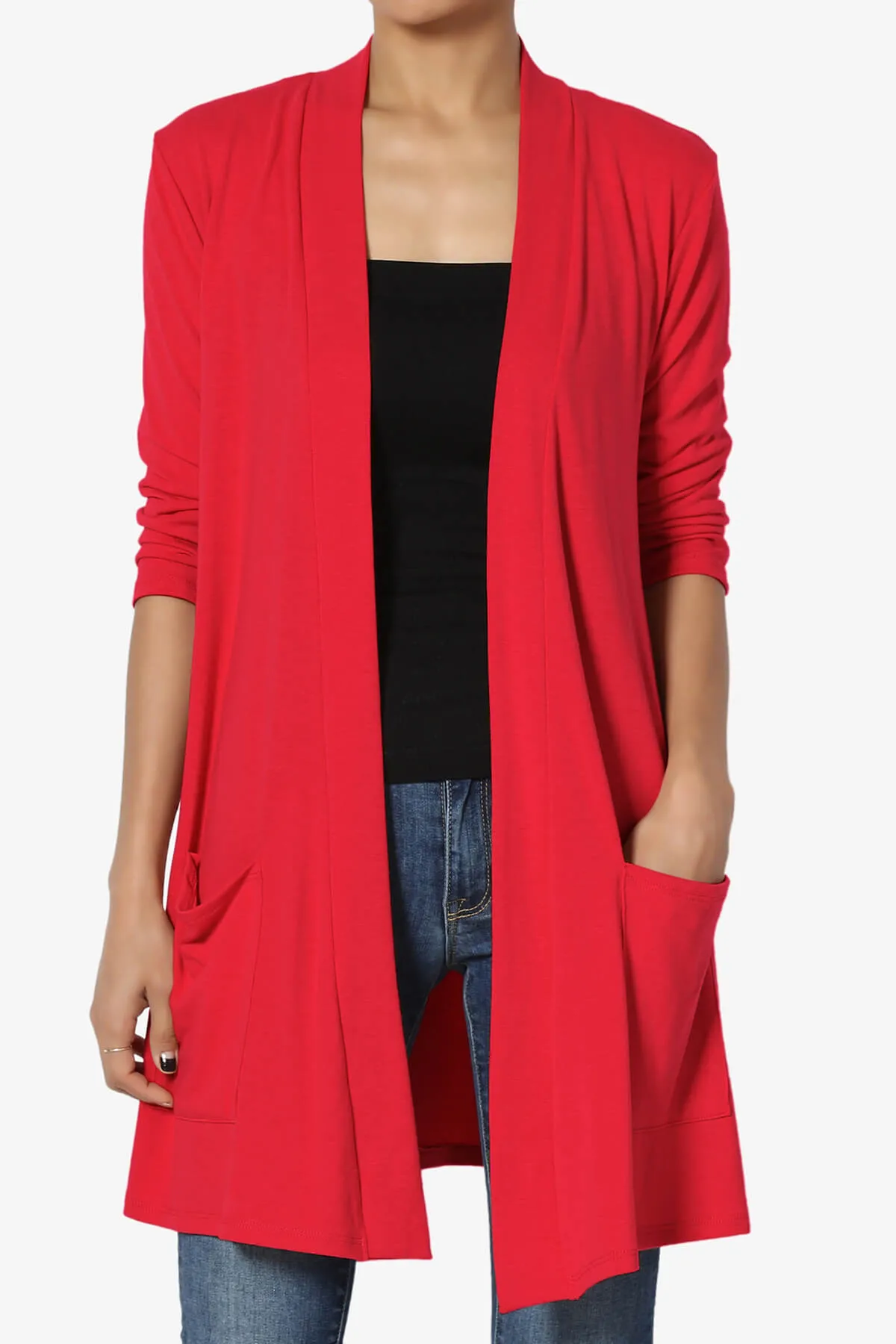 Daday Slouchy Pocket 3/4 Sleeve Cardigan