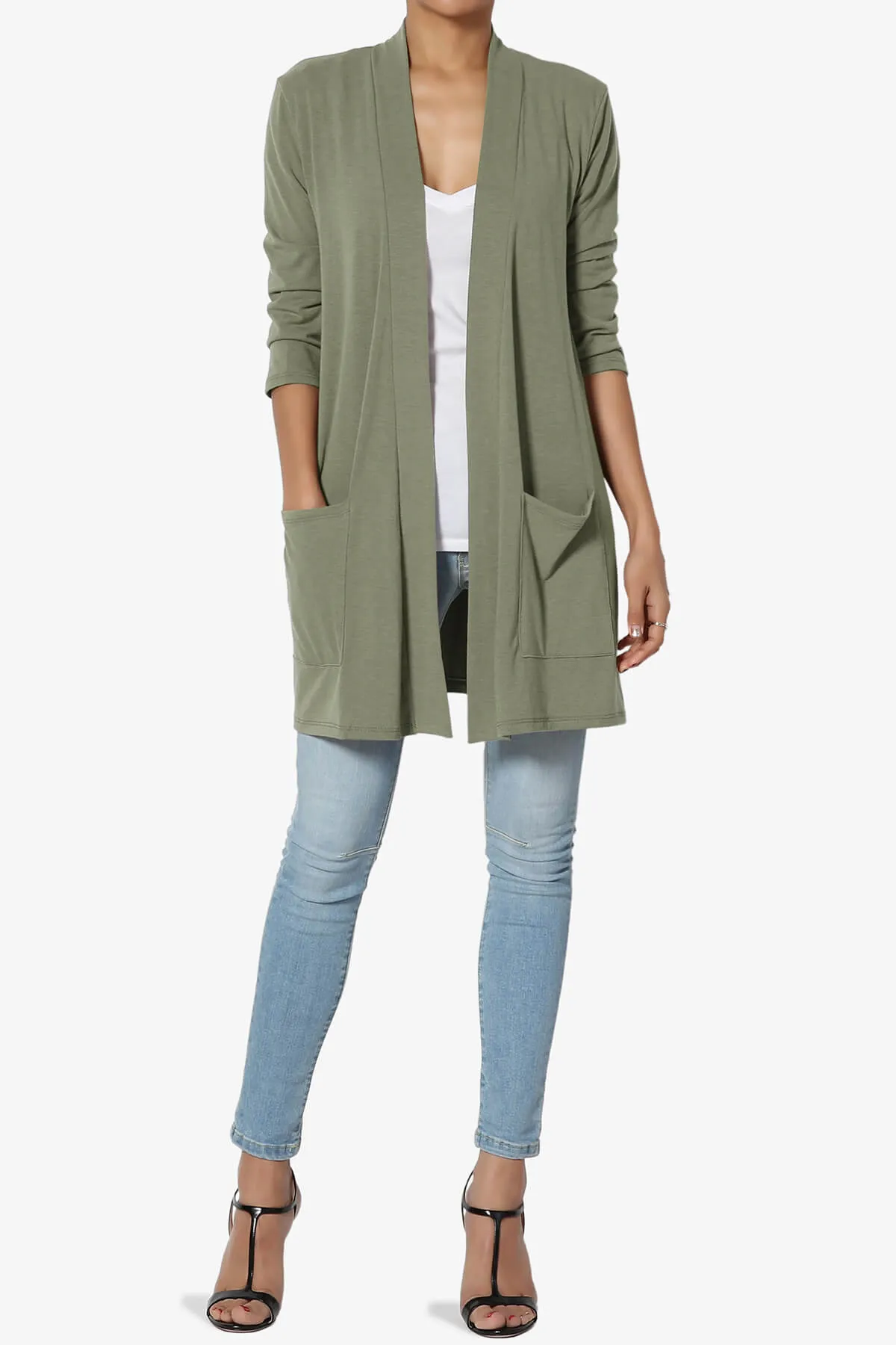 Daday Slouchy Pocket 3/4 Sleeve Cardigan