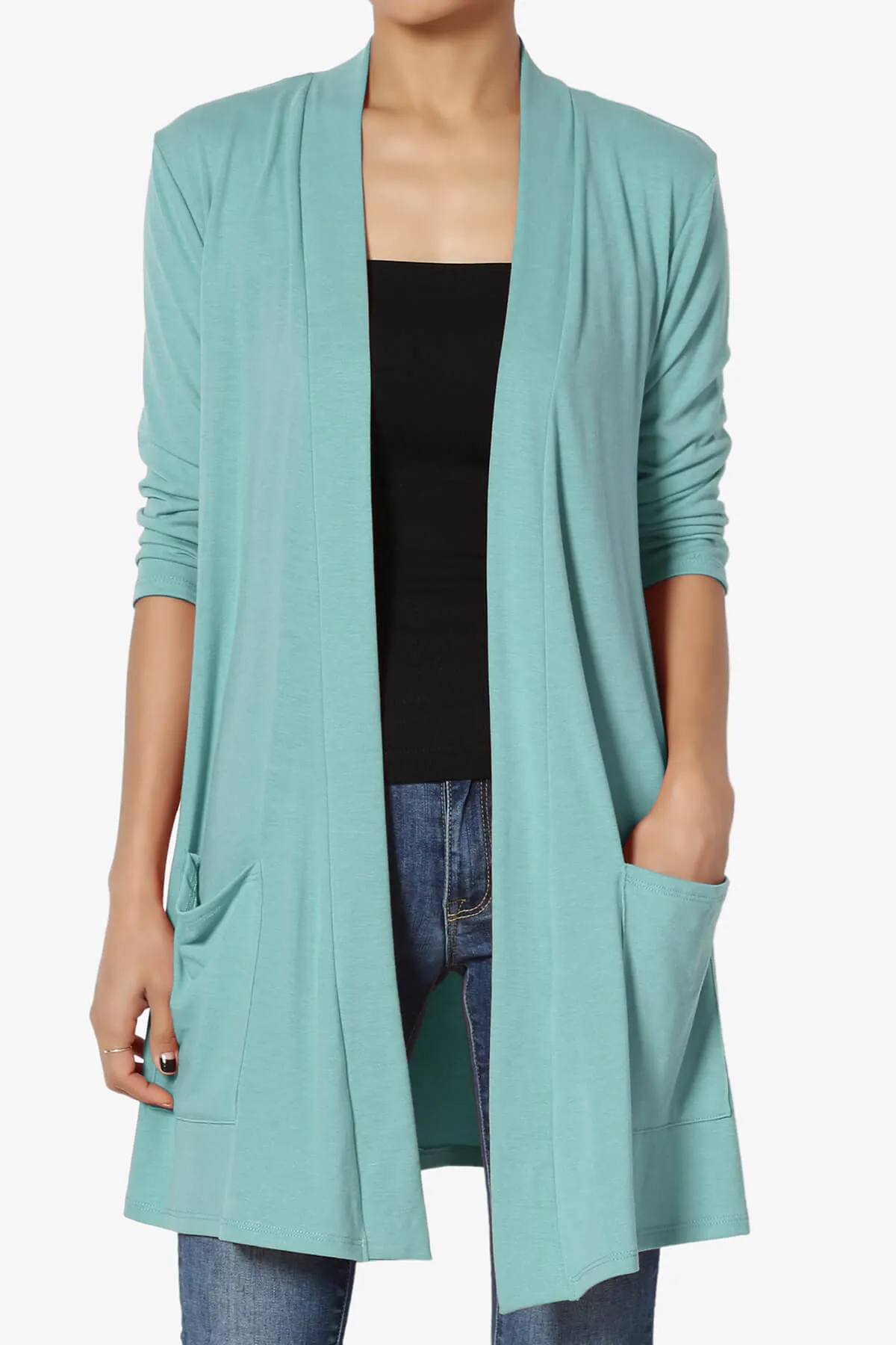 Daday Slouchy Pocket 3/4 Sleeve Cardigan