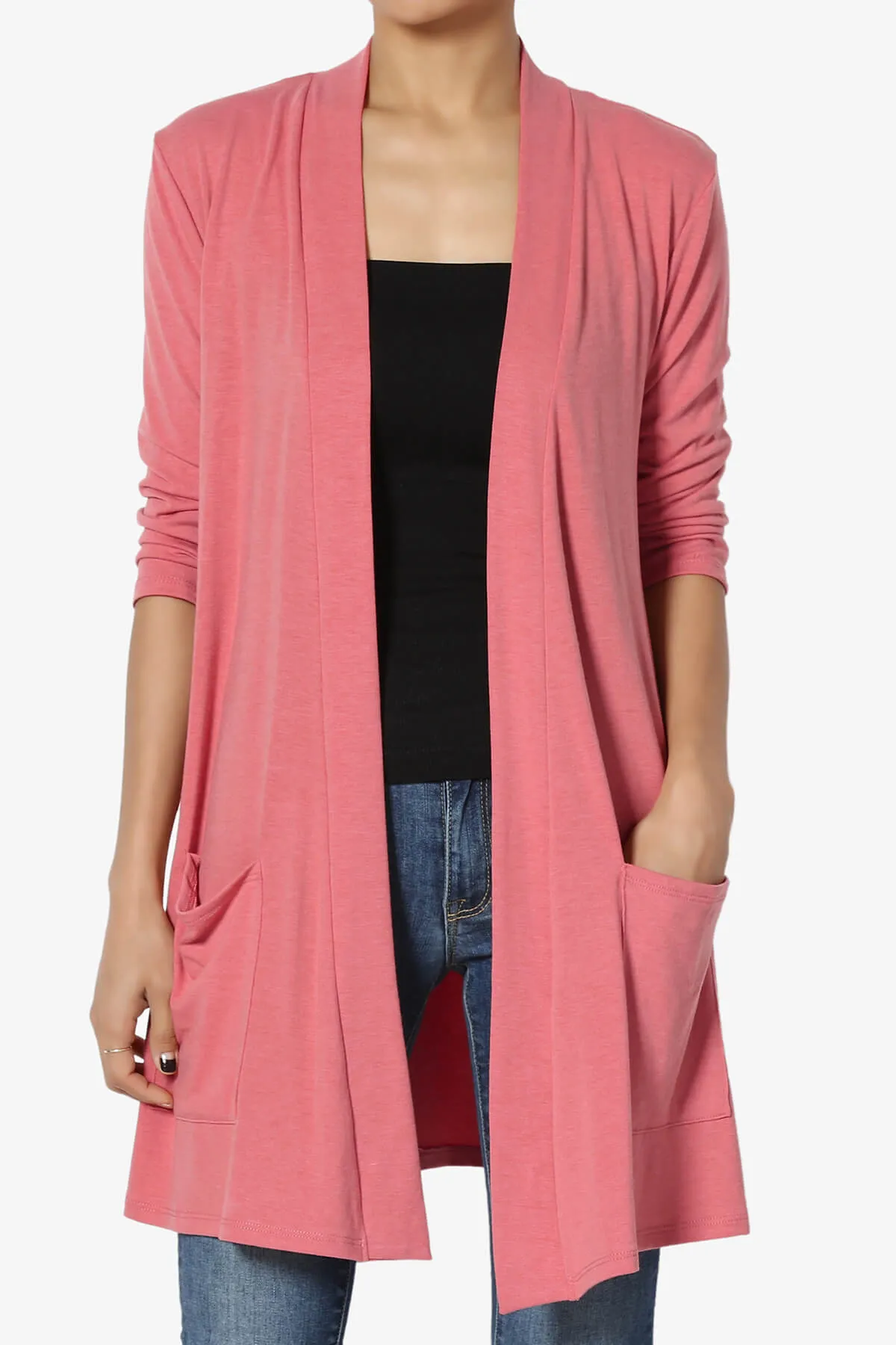 Daday Slouchy Pocket 3/4 Sleeve Cardigan