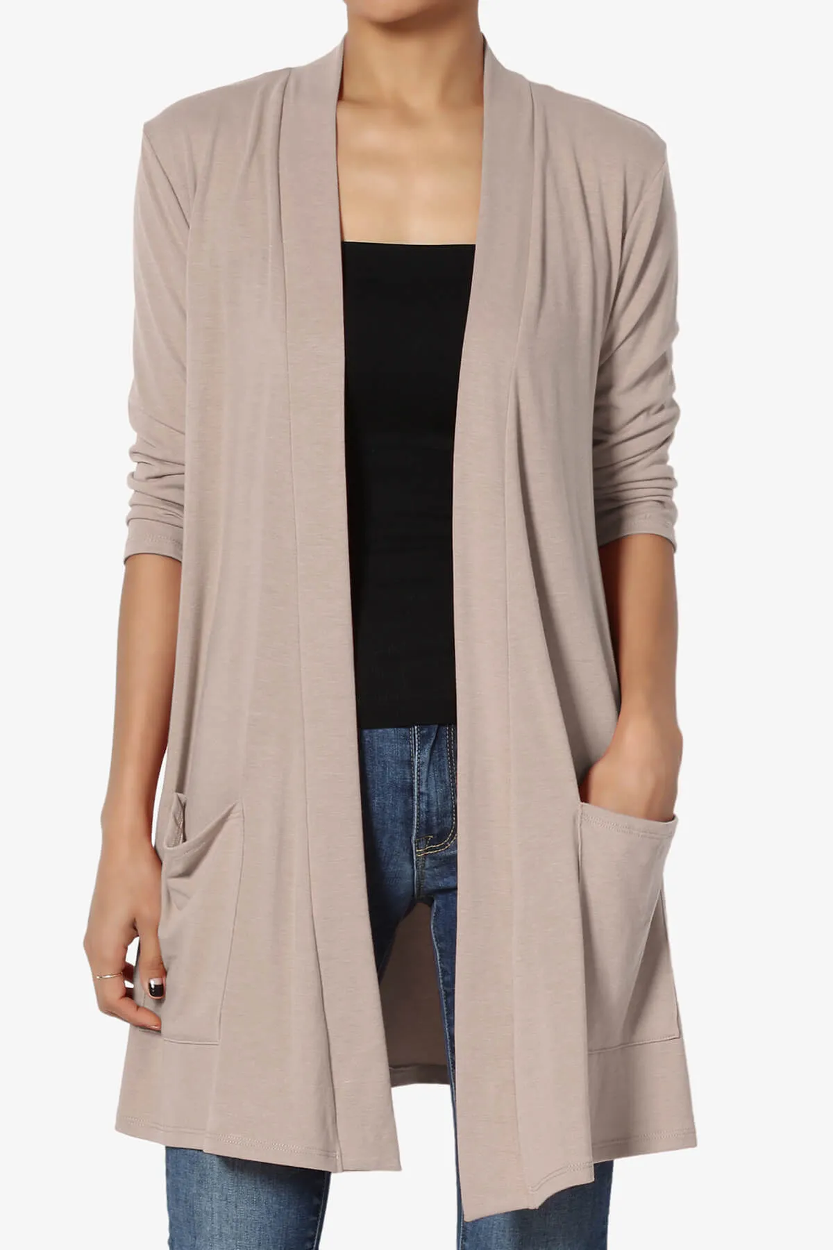 Daday Slouchy Pocket 3/4 Sleeve Cardigan