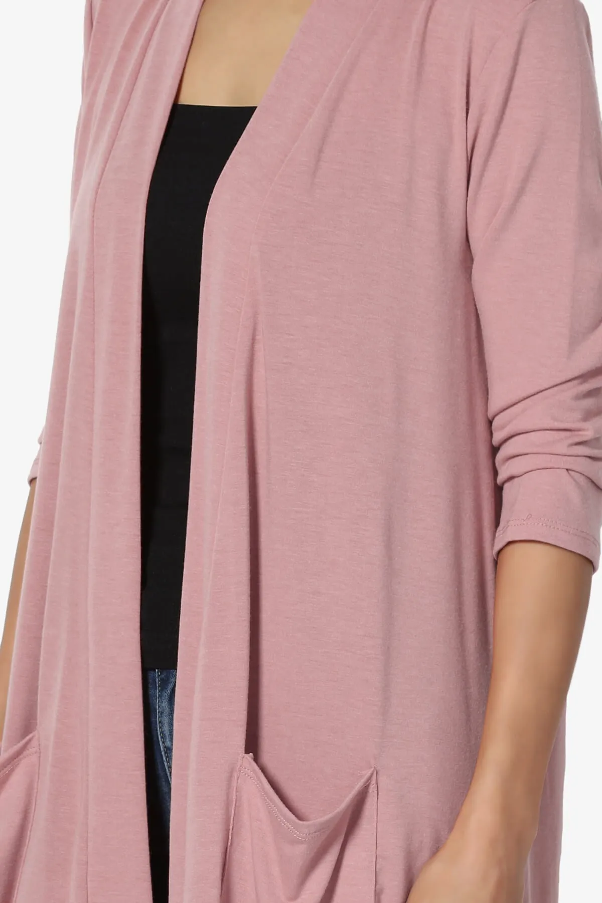 Daday Slouchy Pocket 3/4 Sleeve Cardigan