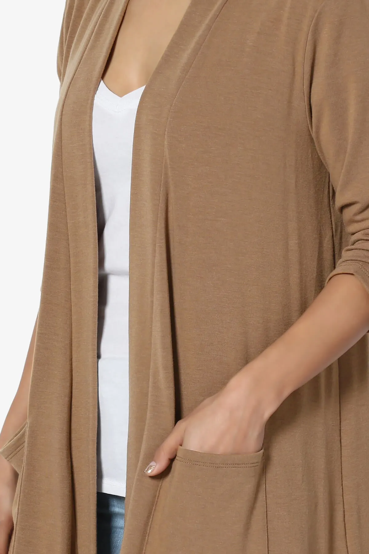 Daday Slouchy Pocket 3/4 Sleeve Cardigan