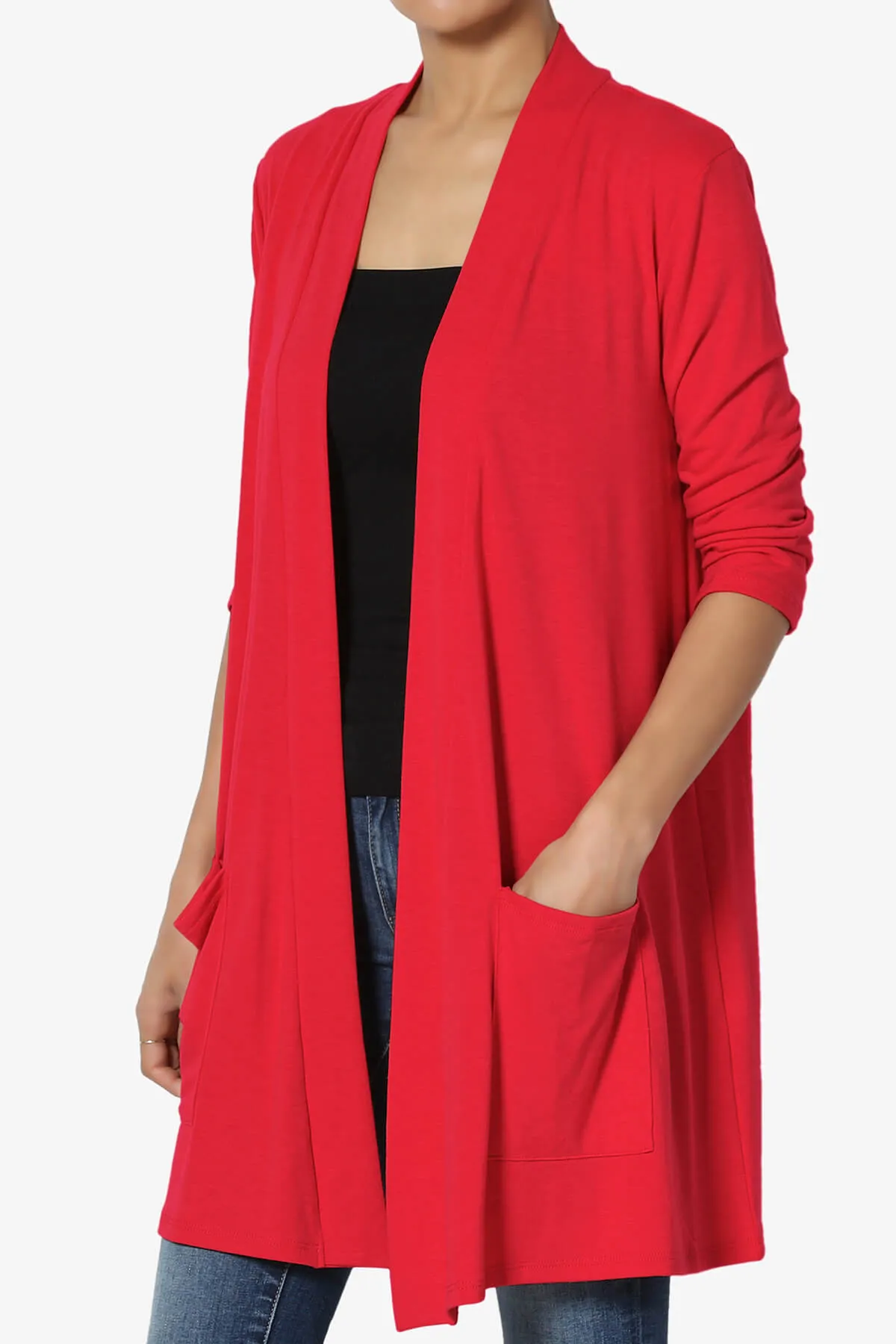 Daday Slouchy Pocket 3/4 Sleeve Cardigan