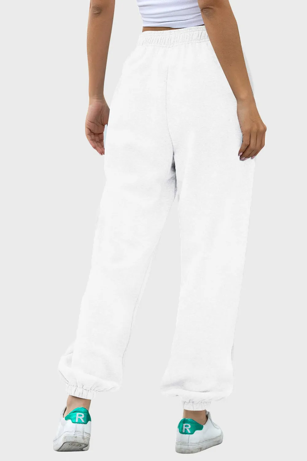 Elastic Waist Joggers with Pockets