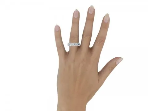 Emerald Cut Eternity Band